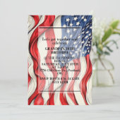 Vibrant Patriottisch Amerikaanse vlag verjaardagsf Kaart (Staand voorkant)