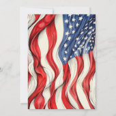 Vibrant Patriottisch Amerikaanse vlag verjaardagsf Kaart (Achterkant)