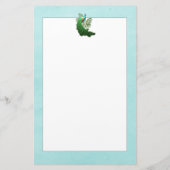 Vibrant Peacock | Blauwgroen banketbakkerij Briefpapier (Achterkant)