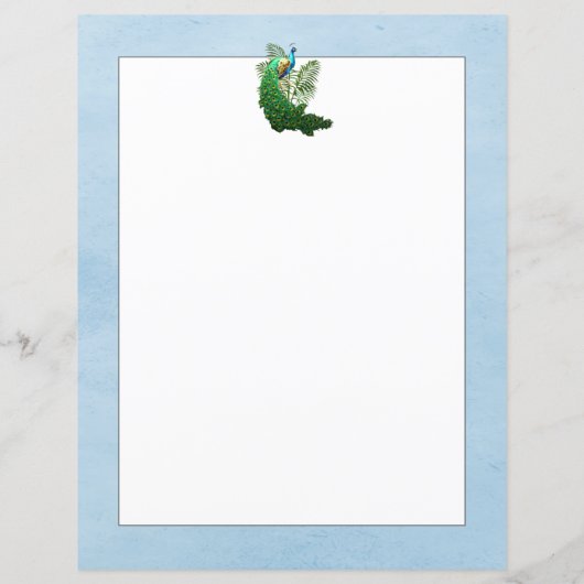 Vibrant Peacock | Blauwpapier (Achterkant)