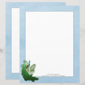 Vibrant Peacock | Blauwpapier (Voorkant / Achterkant)