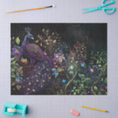 Vibrant Peacock en Floral-ontkoppeling Tissuepapier (Craft)