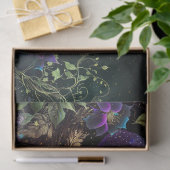 Vibrant Peacock en Floral-ontkoppeling Tissuepapier (Geschenk)