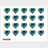 Vibrant Peacock Feather Hart Sticker (Vel)