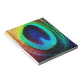 Vibrant Peacock Feather Notitieblok (Schuin)