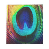 Vibrant Peacock Feather Notitieblok (Voorkant)