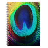 Vibrant Peacock Feather Notitieboek (Voorkant)