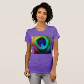 Vibrant Peacock Feather T-shirt (Voorkant volledig)