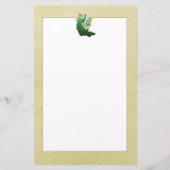 Vibrant Peacock | Gele bakkerij Briefpapier (Achterkant)