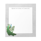 Vibrant Peacock | Grijze Notitieblok (Voorkant)