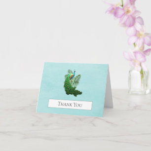 Vibrant Peacock Hartelijk dank   BLAUWGROEN KAART