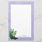 Vibrant Peacock | Lavender Stationery Briefpapier (Voorkant)