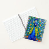 Vibrant Peacock Notitieboek (Binnen)