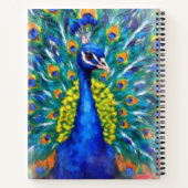 Vibrant Peacock Notitieboek (Achterkant)