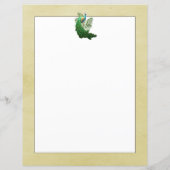 Vibrant Peacock | Papier voor geel papier (Achterkant)