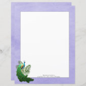 Vibrant Peacock | Papier voor lavendelpapier (Voorkant / Achterkant)
