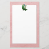 Vibrant Peacock | Roze bankbakkerij Briefpapier (Achterkant)
