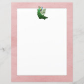 Vibrant Peacock | Roze papieren blad (Achterkant)