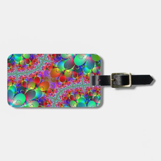 Vibrant Peacococks Bagagelabel (Voorkant horizontaal)