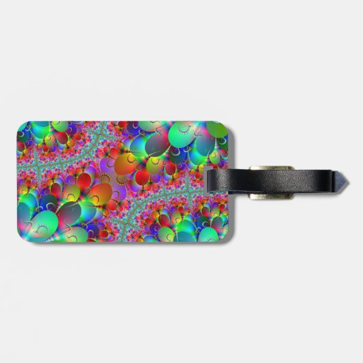 Vibrant Peacococks Bagagelabel (Achterkant horizontaal)