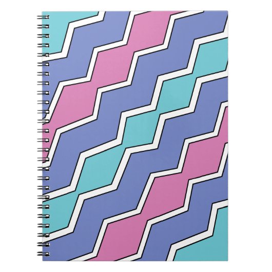 Vibrant Peaks ZigZag  Notitieboek (Voorkant)