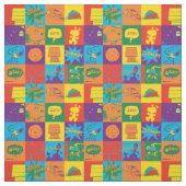 Vibrant Peanuts Comic Strip Block Stof (Swatch)
