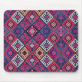 Vibrant Persian Antiek Oriental Rug Diamond Muismat