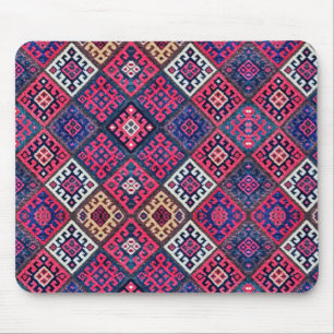 Vibrant Persian Antiek Oriental Rug Diamond Muismat
