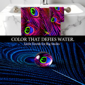 Vibrant personaliseert Peacock paarse veren Bad Handdoek