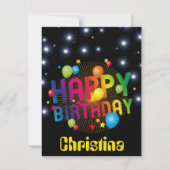Vibrant Personalized Birthday Kaart (Voorkant)