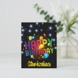 Vibrant Personalized Birthday Kaart