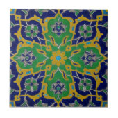 Vibrant Perzisch Antiek Reproduction Ceramic TIle Tegeltje (Voorkant)