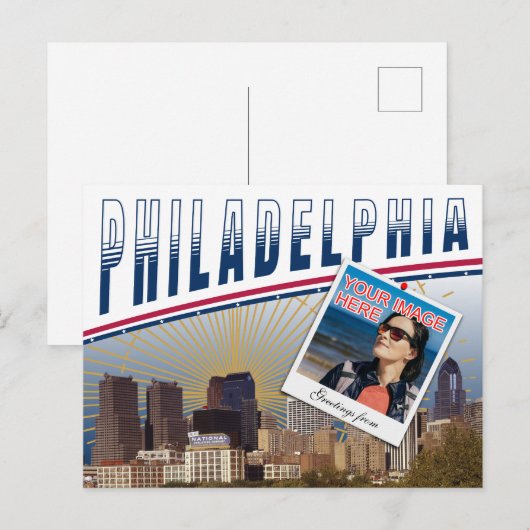 Vibrant Philadelphia Pennsylvania Foto Collage Briefkaart (Voorkant / Achterkant)