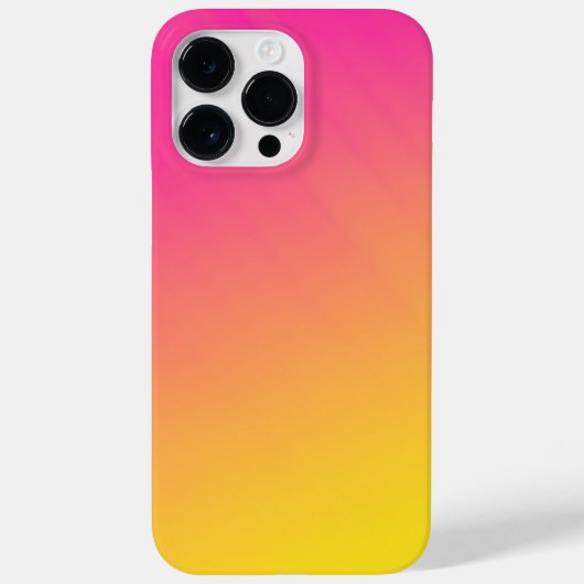 Vibrant Pink and Yellow Gradient Ombre iPhone Case (Achterkant)