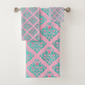 VIBRANT PINK AQUA LUXURY HAMPTON TOWEL SET BAD HANDDOEK (Insitu)