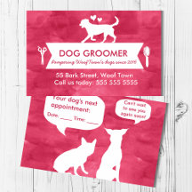 Vibrant Pink Dog Groomer Afspraakherinnering