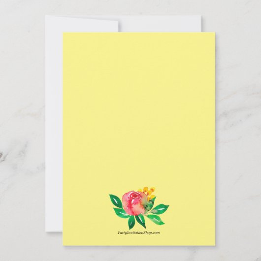 Vibrant Pink Floral Birthday (Achterkant)