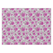 Vibrant Pink Floral Pattern With Magenta Flowers Tafelkleed (Voorkant (Horizontaal))