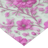 Vibrant Pink Floral Pattern With Magenta Flowers Tafelkleed (Gekanteld)