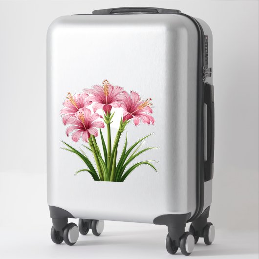 Vibrant Pink Flowers Sticker (Koffer)