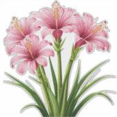 Vibrant Pink Flowers Sticker (Voorkant)