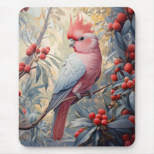 Vibrant Pink Galah Cockatoo Muismat (Voorkant)