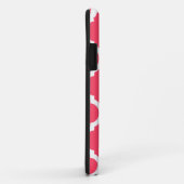 Vibrant Pink & Grey Quatrefoil, monogrammen Case-Mate iPhone Case (Achterkant/rechts)