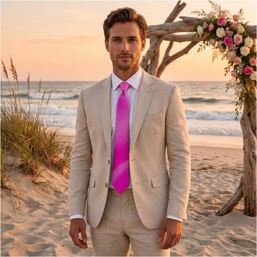 Vibrant Pink Ombre Gradient Stropdas