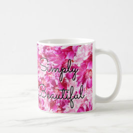 Vibrant Pink Peony Floral Classic Mug Koffiemok
