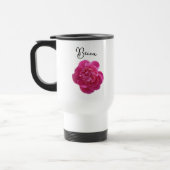 Vibrant Pink Peony Flower Personalized Reisbeker (Links)