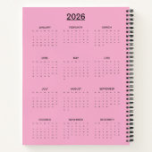 Vibrant Pink Tulips in Golden Vase Notitieboek (Achterkant)