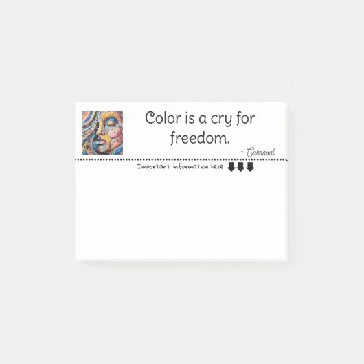 Vibrant Pixel Explosion-schilderij Post-it® Notes (Voorkant)