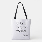 Vibrant pixel portrait in bold tones  tote bag (Achterkant)