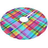 Vibrant Plaid Kerstboom Rok (Gekanteld)
